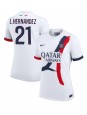 Billige Paris Saint-Germain Lucas Hernandez #21 Bortedrakt Dame 2024-25 Kortermet